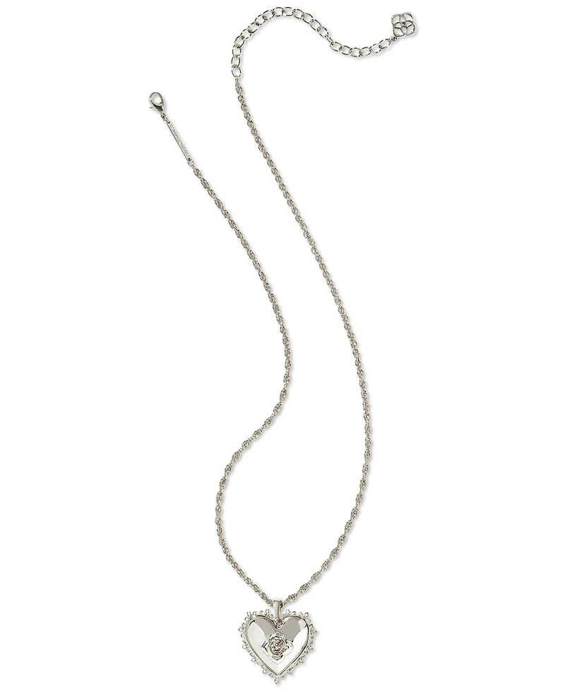 Kendra Scott Rose Heart Locket Pendant Necklace, 16" + 3" extender