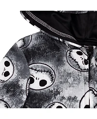 Nightmare Before Christmas Disney Jack Skellington Fleece Zip Up Hoodie Toddler |Child Boys