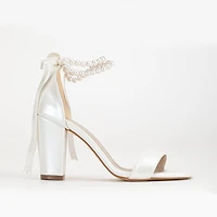 Melissa Block Heels Sandals with Pearls