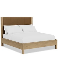 Davie King Leather Bed, Created for Macy's