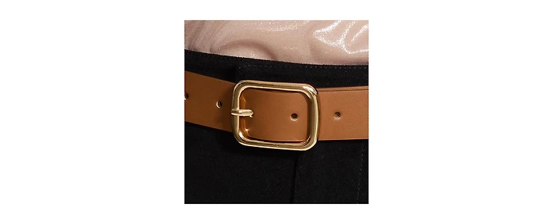 Steve Madden Lizard Polyurethane Buckle Belt