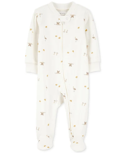 Carter's Baby Cotton Mini Bird-Print Sleep & Play Pajamas