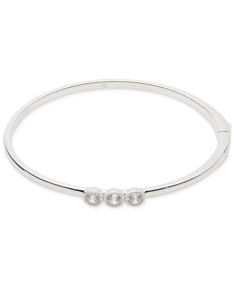 Lauren Ralph Lauren Sterling Silver Cubic Zirconia Bangle Bracelet