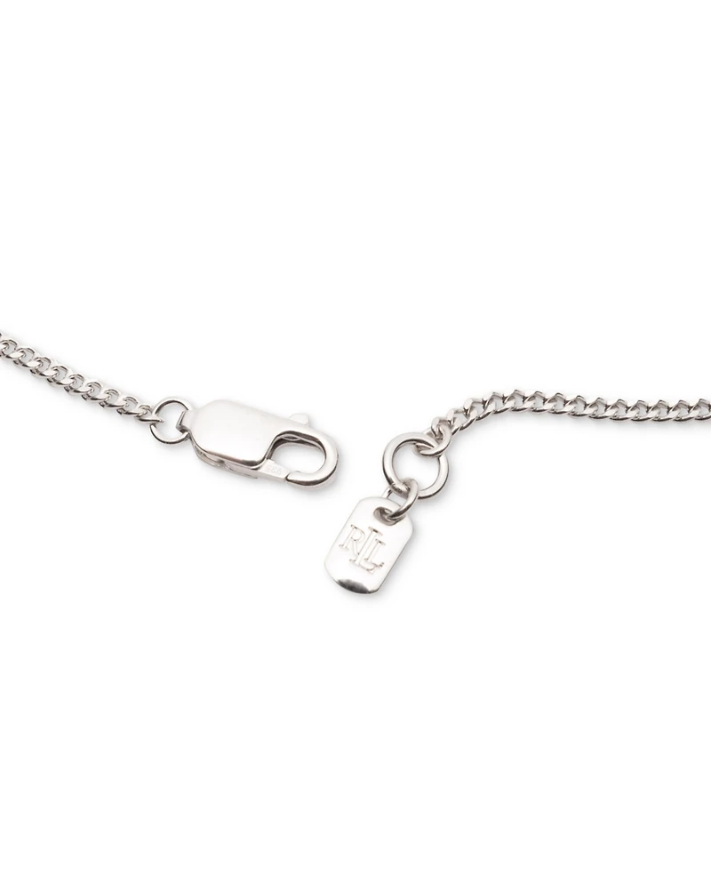 Lauren Ralph Lauren Sterling Silver Logo Script Link Bracelet