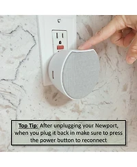 Oc Acoustic Newport Plug-in Outlet Speaker with Bluetooth 5.1 and Built-in Usb Type-a Charging Port - Set of 4