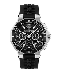 Plein Sport Men's Titan Chronograph Date Quartz Silicone Strap Watch
