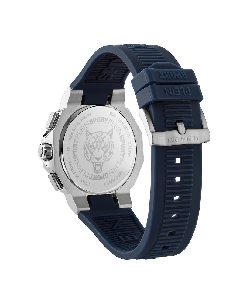 Plein Sport Men's Titan Chronograph Date Quartz Silicone Strap Watch