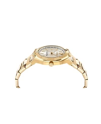 Plein Sport Women's Metronaut Three Hand Quartz Ion Plated Yellow Gold Bracelet Watch, 36mm