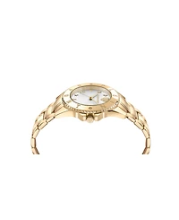 Plein Sport Women's Glam Three Hand Quartz Ion Plated Yellow Gold Bracelet Watch, 40mm
