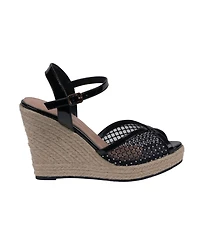 Gc Shoes Women's Mila Embellished Espadrille Wedge Sandals