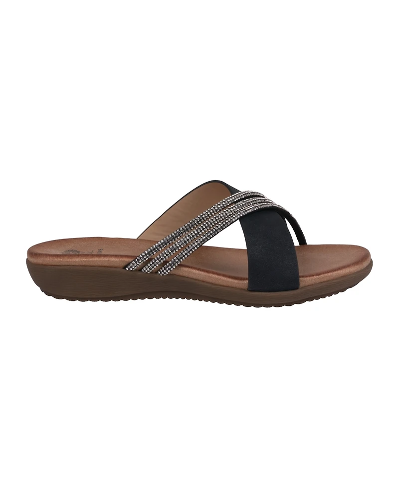 Gc Shoes Women's Iris Embellished Asymmetrical Flat Sandals