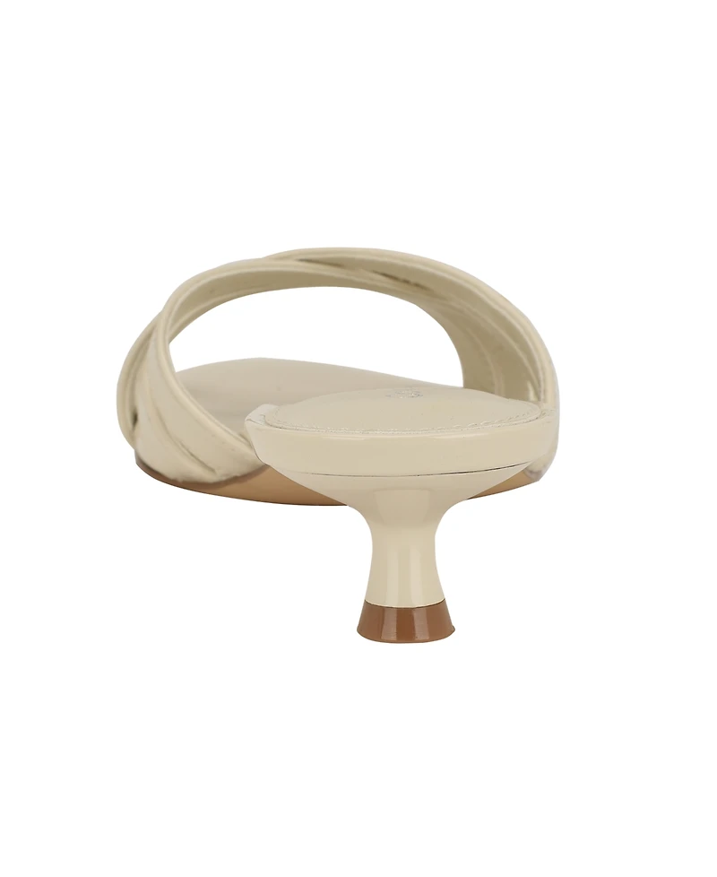 Calvin Klein Women's Gabbie Crisscross Kitten Heel Sandals