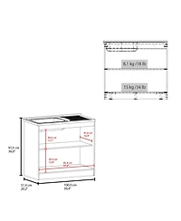 Haivana Utility Sink Base Cabinet with Double Doors and Interior Shelf