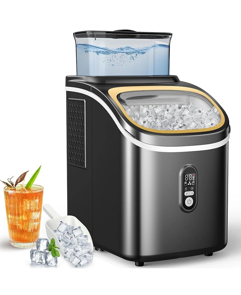 Cowsar 30Lbs/Day Home Portable Cube Ice Maker Includes Ice Scoop and Basket, Black