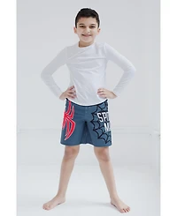 Spider-Man Toddler Boys Marvel Avengers Spidey and His Amazing Friends Upf 50+ Swim Trunks to