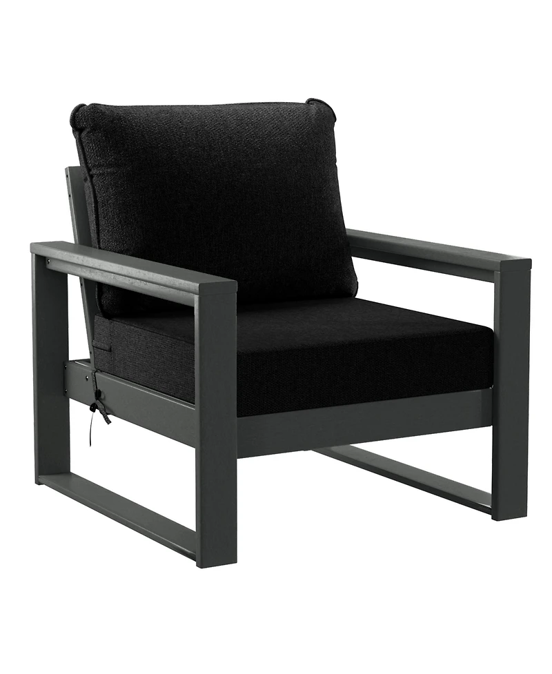 Outdoor Modern 3-Piece Hdpe Patio Sofa Set with Side Table