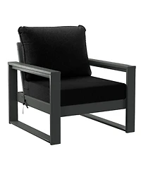 Outdoor Modern 3-Piece Hdpe Patio Sofa Set with Side Table