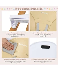 Gouun Kids 4-in-1 Convertible High Chair Feeding with Adjustable Tray