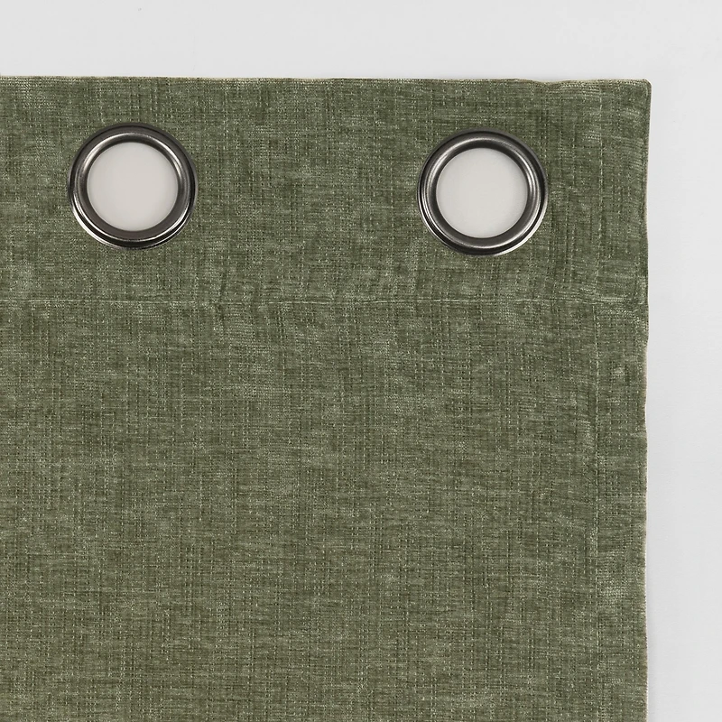 Isidora Velvet Magnetic Closure 100% Blackout Grommet Curtain Panel