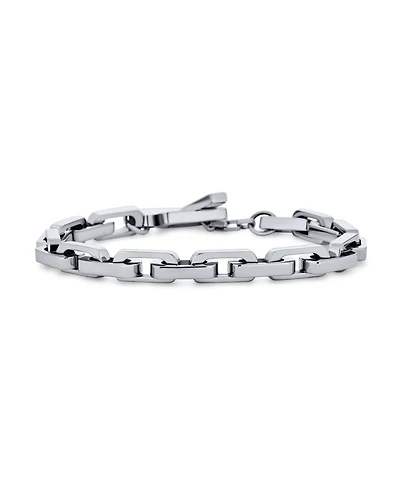 Bling Jewelry Chain Link Bracelet Silver Tone Stainless Steel 8 Inch Fashion Statement