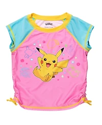 Pokemon Girls Pikachu Rash Guard and Bikini Bottom