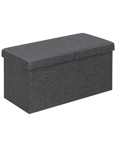 30 Inch Folding Storage Ottoman with Lift Top