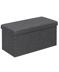 30 Inch Folding Storage Ottoman with Lift Top