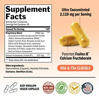 Glucosamine Chondroitin Msm 2110mg - Joint Support Supplement with Turmeric Curcumin - Gluten-Free Non-gmo Supplement - Made in Usa