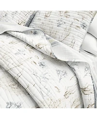 Linery & Co. Coastal Coral Stitched Quilt Set with Shams
