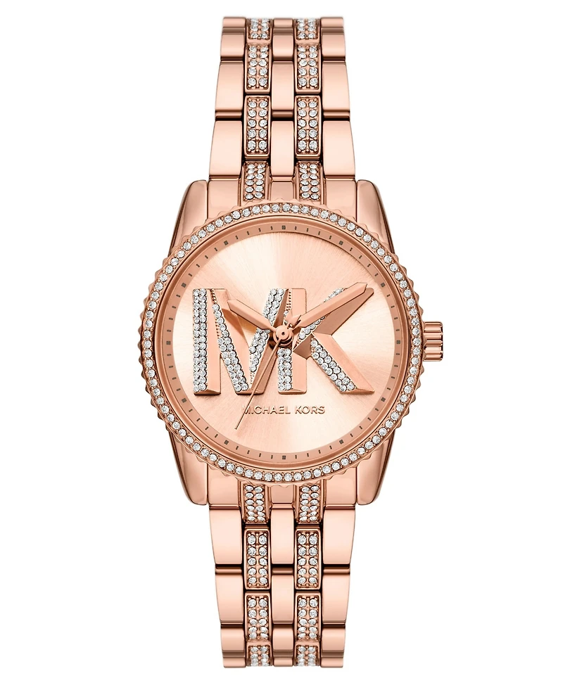 Michael Kors Women's Ritz Chronograph Rose Gold-Tone Stainless Steel Watch, 35mm