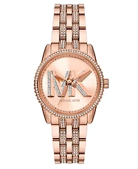 Michael Kors Women's Ritz Chronograph Rose Gold-Tone Stainless Steel Watch, 35mm