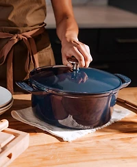 Made Enameled Cast Iron 5.5-Quarts Round Dutch Oven with Lid