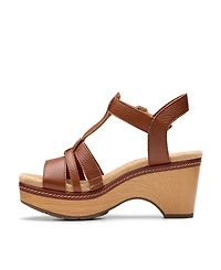 Clarks Collection Women's Seannah Madi Wedge Sandals