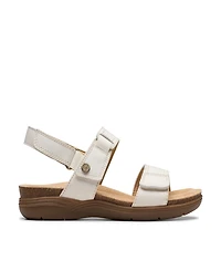 Clarks Collection Women's April Clover Riptape Flat Sandals
