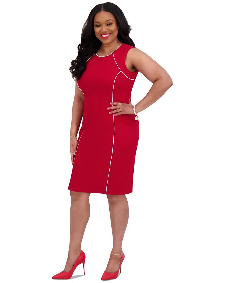 Kasper Women's Piped Sheath Dress, Regular & Plus