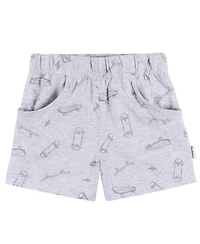 Gerber Baby Boys 2-Piece T-Shirt and Shorts Set, Heather Skateboard