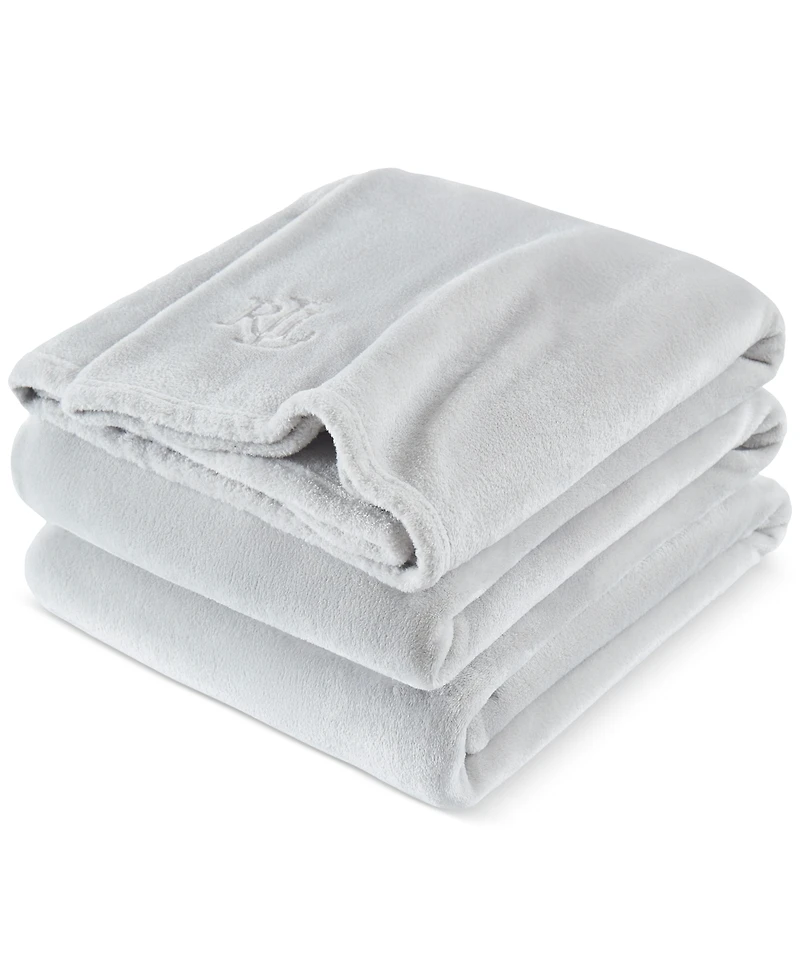 Lauren Ralph Micromink Plush Blanket, Full/Queen