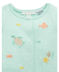Purebaby Baby Green Short Romper