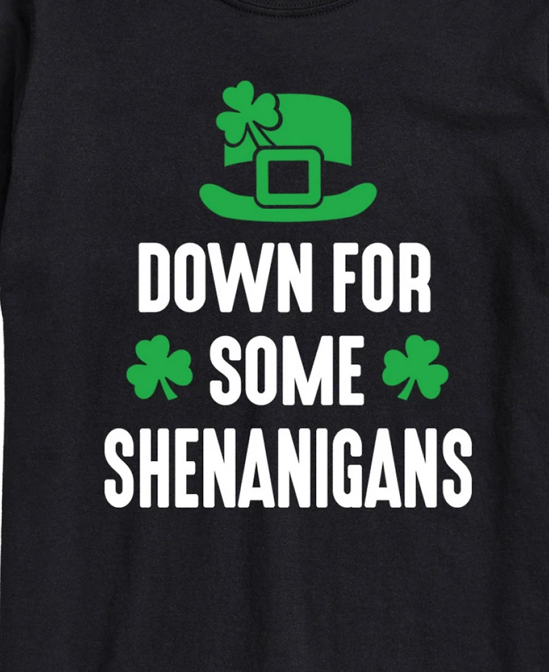 Airwaves Men's St Patrick's Down For Shenanigans Short Sleeve T-Shirt
