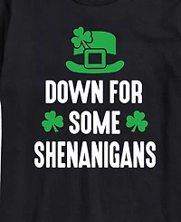 Airwaves Men's St Patrick's Down For Shenanigans Short Sleeve T-Shirt