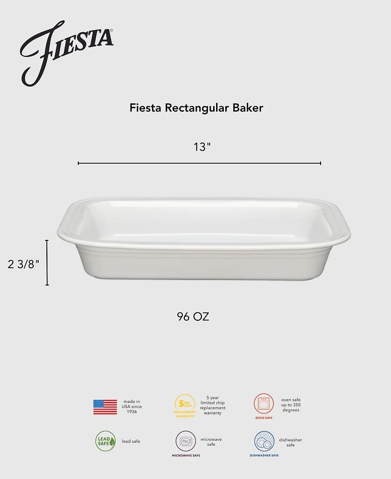 Fiesta Linen Rectangular Baker 9" x 13"