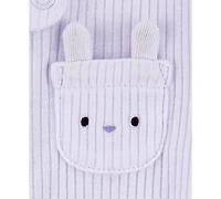 Carter's Baby Girls Bunny Ribbed Sleep & Play Pajamas
