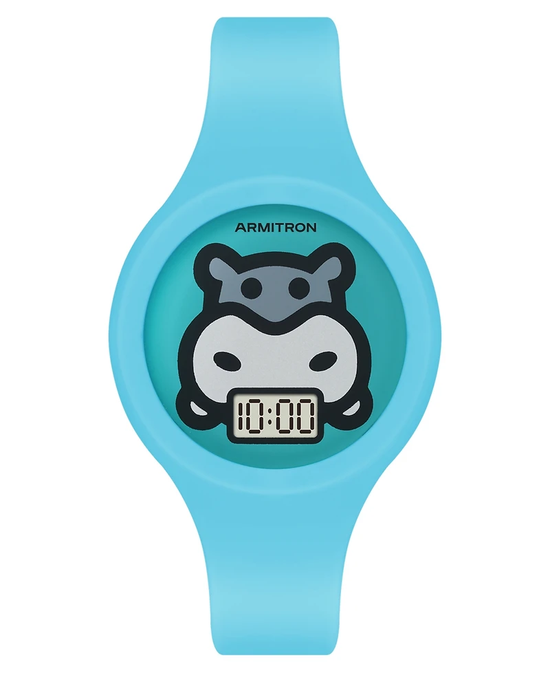 Armitron Kid's Quartz Happy Pals Blue Silicone Watch, 38mm
