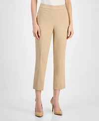 Kasper Women's Stretch Twill Pull-On Cropped Pants, Regular & Petite Sizes