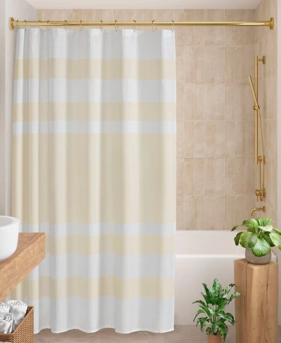 Madison Park Spa Waffle 3M-Scotchgard Shower Curtain