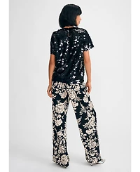 Isaac Mizrahi Women's Paillette Sequin Tee