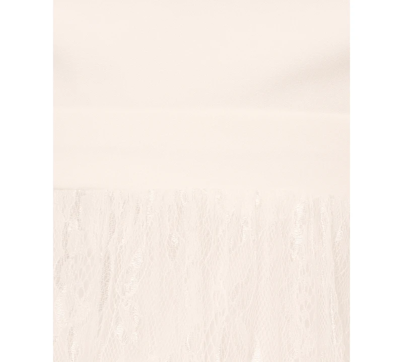 Adrianna Plus Crepe & Lace Midi Dress