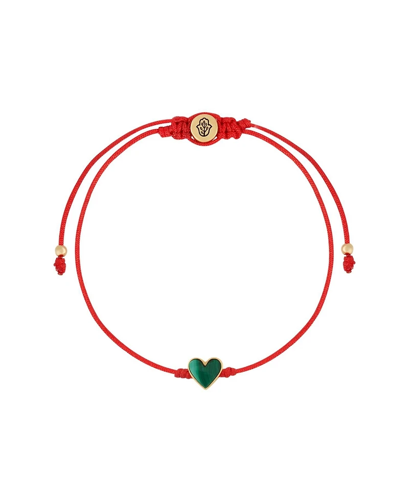 Lucky in Love - Malachite Red String Bracelet