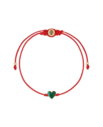 Lucky in Love - Malachite Red String Bracelet