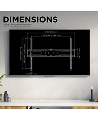 ProMounts Premium Flat / Fixed Tv Wall Mount for 60" to 110" TVs Up to 165lbs